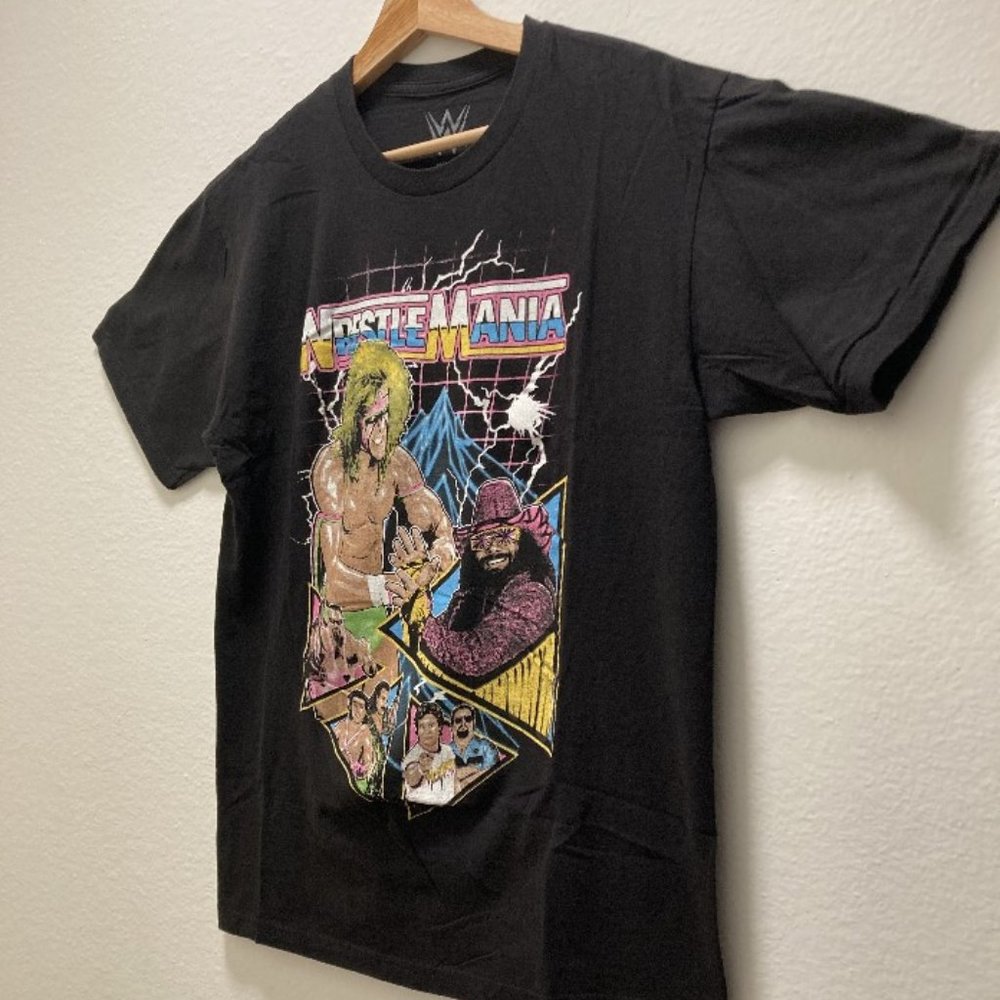 WWE WWF WrestleMania Ultimate Warrior Macho Man Randy Savage Medium T-shirt